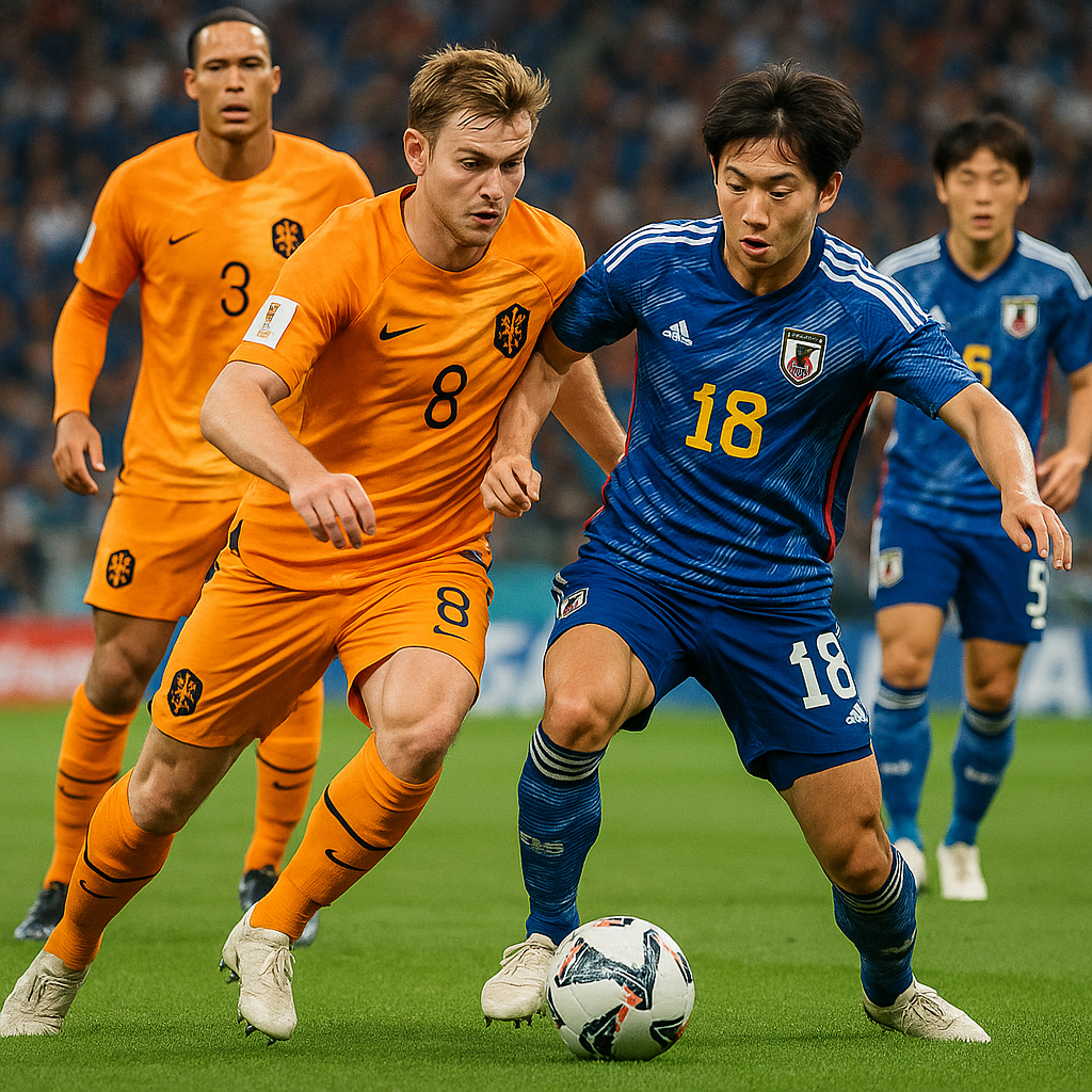 Hero image for The Netherlands vs Japan encounter in Group F of the 2026 FIFA World Cup ended in a 2-2 stalemate, a result